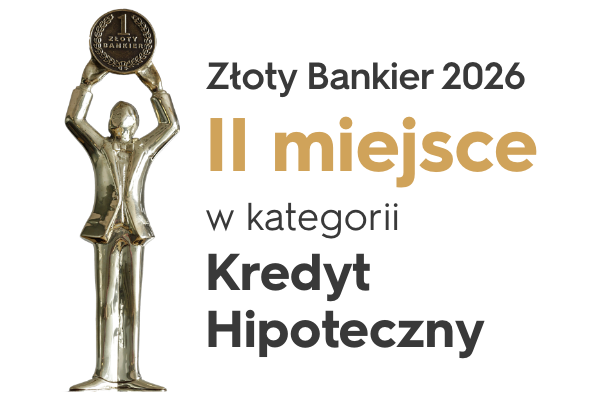 Nagroda VeloBank Złoty Bankier 2026 II miejsce w kategorii Kredyt Hipoteczny